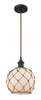 Farmhouse Rope 1 Light Mini Pendant In Oil Rubbed Bronze (516-1P-Ob-G121-8Rb)