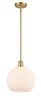 Athens 1 Light Mini Pendant In Satin Gold (516-1S-Sg-G121-10)