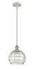 Deco Swirl 1 Light Mini Pendant In White & Polished Chrome (516-1S-Wpc-G1213-8)