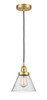 Large Cone 1 Light Mini Pendant In Satin Gold (616-1Ph-Sg-G44)
