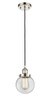 Beacon 1 Light Mini Pendant In Polished Nickel (916-1P-Pn-G202-6)