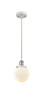 Beacon 1 Light Mini Pendant In White & Polished Chrome (916-1P-Wpc-G201-6)