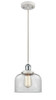 Large Bell 1 Light Mini Pendant In White & Polished Chrome (916-1P-Wpc-G72)