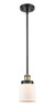 Bell 1 Light Mini Pendant In Black Antique Brass (916-1S-Bab-G51)