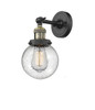 Beacon 1 Light Sconce In Black Antique Brass (203-Bab-G204-6)