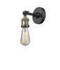 Bare Bulb 1 Light Sconce In Black Antique Brass (203Nh-Bab)