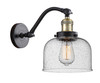 Large Bell 1 Light Sconce In Black Antique Brass (515-1W-Bab-G74)