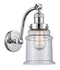 Canton 1 Light Sconce In Polished Chrome (515-1W-Pc-G184)