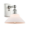 Orwell 1 Light Sconce In White & Polished Chrome (516-1W-Wpc-G131)
