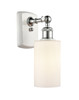Clymer 1 Light Sconce In White & Polished Chrome (516-1W-Wpc-G801)