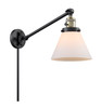 Cone 1 Light Swing Arm With Switch In Black Antique Brass (237-Bab-G41)