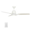 Eunoia 52" White Indoor Smart Ceiling Fan, Light Kit (VWGS-523F-L12-W1-1)
