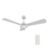 Brisa 56" White Outdoor Smart Ceiling Fan, Light Kit (VS563B3-L22-W1-1)