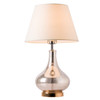 Loto Little 1 Light Table Lamp, Gold Mercury, Beige Fabric Shade (VT-G24011A2)