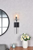 Elegant Furniture and Lighting Elsreth 1 Light Black Wall Sconce (LD2361BK)