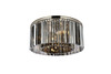 Elegant Furniture and Lighting Sydney 8 Light Polished Nickel Flush Mount Silver Shade (1208F31PN-SS/RC)