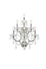 Elegant Furniture and Lighting Maria Theresa 7 Light Chrome Wall Sconce Golden Teak (2800W7C-GT/RC)