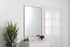Metal Frame Rectangle Mirror 36 Inch In Brass (MR43648BR)