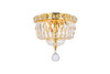 Tranquil 2 Light Gold Flush Mount Clear Royal Cut Crystal (V2528F8G/RC)
