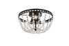 Elegant Furniture and Lighting Kylie 14 Inch Flush Mount In Black (1112F14BK)