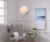 Ryland 1 Light Chrome And Frosted White Glass Pendant (LD8045D10C)
