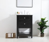 24 In. Single Bathroom Vanity Set In Black (VF27024BK)
