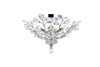 Orchid 4 Light Chrome Flush Mount With Clear Crystal (V2011F20C/RC)