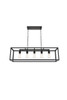 Elegant Furniture and Lighting Resolute 5 Light Black Pendant (LD4063D38BK)