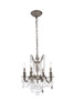 Rosalia 4 Light Pewter Pendant Clear Royal Cut Crystal (9204D17PW/RC)
