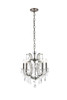 Elena 5 Light Polished Nickel Pendant With Clear Crystal (1138D18PN/RC)