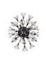 Vera 19 Inch Crystal Starburst Wall Sconce In Black (2500W19BK)
