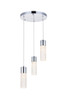 Constellation 3 Light Chrome Led Pendant (5200D12C)
