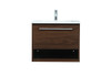 24 Inch Single Bathroom Vanity In Walnut (VF43524MWT)