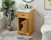 19 Inch Single Bathroom Vanity In Natural Wood (VF15019NW)