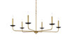 Cohen 42 Inch Pendant In Black And Brass (LD812D42BRK)