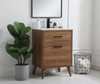 24 Inch Bathroom Vanity In Walnut Brown (VF41024WB)