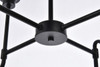 Elegant Furniture and Lighting Hanson 8 Lights Pendant In Black With Clear Shade (LD7039D36BK)