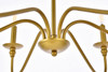 Elegant Furniture and Lighting Rohan 30 Inch Chandelier In Brass (LD5056D30BR)