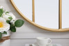 Metal Windowpane Mirror 28 Inch X 28 Inch In Brass (MR632828BR)