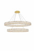 Monroe Integrated Led Light Gold Chandelier Clear Royal Cut Crystal (3503D48G)