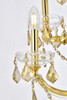 Maria Theresa 5 Light Gold Wall Sconce Golden Teak (Smoky) Royal Cut Crystal (2800W5G-GT/RC)