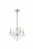 Rococo 4 Light Chrome Pendant Clear Royal Cut Crystal (V7804D15C/RC)