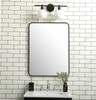 Soft Corner Metal Rectangular Mirror 24X32 Inch In Black (MR802432BK)