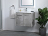 24 Inch  Single Bathroom Floating Vanity In Concrete Grey (VF44024CG)