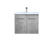24 Inch  Single Bathroom Floating Vanity In Concrete Grey (VF44024CG)
