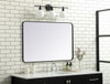 Soft Corner Metal Rectangular Mirror 28X42 Inch In Black (MR802842BK)