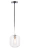 Collier 1 Light Chrome And Clear Glass Pendant (LD2272C)