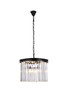 Sydney 6 Light Matte Black Pendant Clear Royal Cut Crystal (1238D20MB/RC)