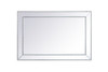 Iris Beaded Antique Silver Rectangular Mirror (MR33248S)