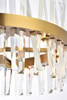 Elegant Furniture and Lighting Serephina 25 Inch Crystal Round Pendant Light In Satin Gold (6200D25SG)
